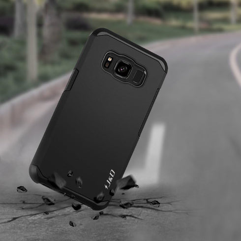 J&D Heavy Duty Dual Layer Hybrid Shock Proof Protective Rugged Bumper Case for Samsung Galaxy S8 Active, Purple...