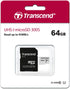 Transcend 64GB microSDXC UHS-I Class 10 U1 Memory Card with Adapter (TS64GUSD300S-A)...