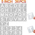 5 Inch Letter Stencils and Numbers, 36 Pcs Alphabet Art Craft Stencils, Reusable Plastic Art Craft Stencils for Wood, Wall, Fabric, Rock, Signage...