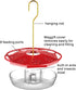 Juegoal 12 oz Hanging Hummingbird Feeder with 8 Feeding Ports...