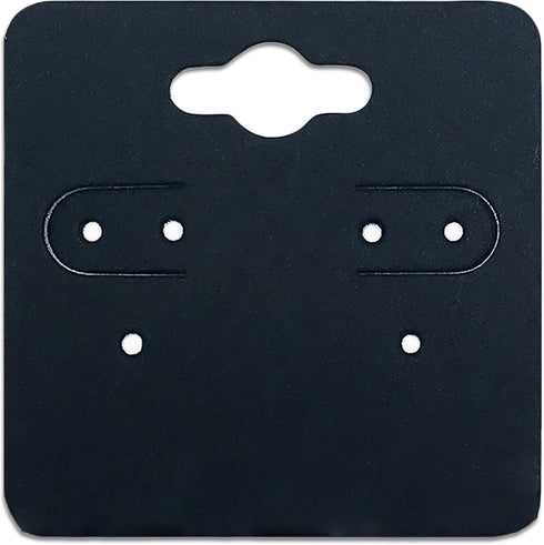 The Display Guys Pack of 100 pcs 2x2 inch (5x5 cm) Matte Black Paper Necklace Earrings Display Hanging Cards for Jewelry Accessory Display...
