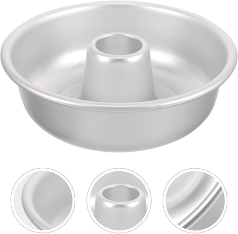 ifundom cheesecake pan bakeware pan round chimney pudding cake pan tubular non-stick baking pan for cake grinding wheel dessert food tube Metal ca...