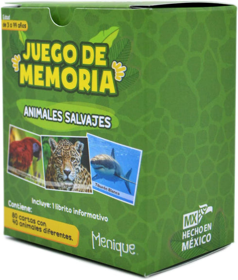 Menique, Juego de Memoria de Animales Salvajes en español. Wild animals Memory Matching game in Spanish....