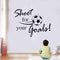Soccer Stickers, “Shoot for Your Goals” Wall Art Soccer Ball Stickers Decals for Kids Room, Football Vinyl Sticker for Boys Bedroom Playroom Livin...