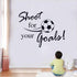 Soccer Stickers, “Shoot for Your Goals” Wall Art Soccer Ball Stickers Decals for Kids Room, Football Vinyl Sticker for Boys Bedroom Playroom Livin...