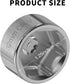 1 PC Automobile Oil Grid Wrench, 32MM Steel Hexagon Fillet High Torque Single Head Filter Socket Wrench Repair Accessory, Compatible with Most Mod...