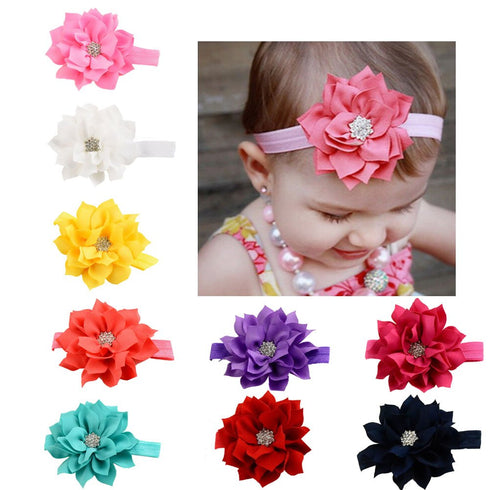 NEW Girl Baby Headbands (8) (Ivory+Yellow)...