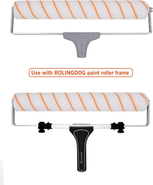 ROLLINGDOG 18" Paint Roller Covers - Large Paint Roller Sleeves for Ceiling,Wall,Floor,Decks Painting (Pack of 3,Polyester)...