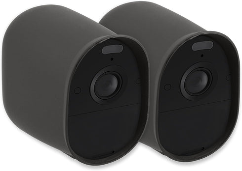 kwmobile 2X Skin Compatible with Arlo Essential Spotlight - Silicone Security Camera Case Outdoor CCTV Cover - Grey...