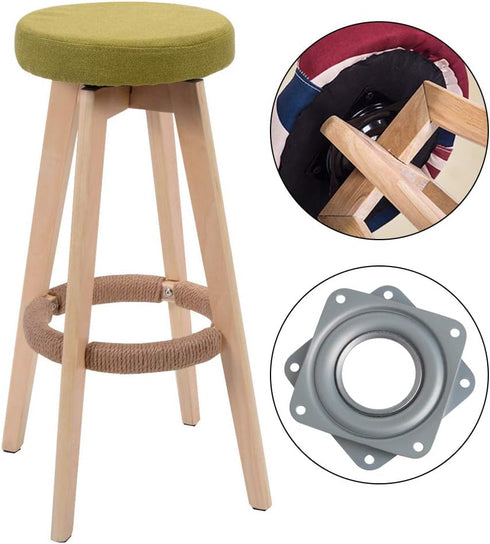 Square 6 Inches Lazy Susans Turntable Bearings 500LB Capacity Rotating Bearing Plate 5/16" Thick Lazy Susan Hardware Swivel Plate for 360? Chair a...