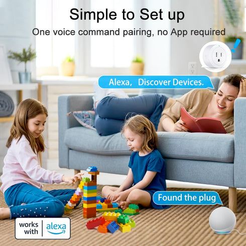 Smart Plug, Works with Alexa, Simple Setup with One Voice Command, Remote Control, Timer & Schedule & Group Controller, Bluetooth Mesh Outlet, Ale...