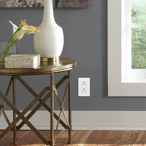 Lutron Claro 15 Amp Duplex Outlet, CAR-15-IV, 125 Volts, Ivory...
