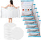 6 Packs Large Compressed Towel 56'' x 28'' Disposable Cotton Bath Towels Portable Thick Paper Towel Reusable Suitable for Hiking Camping Beach Swi...