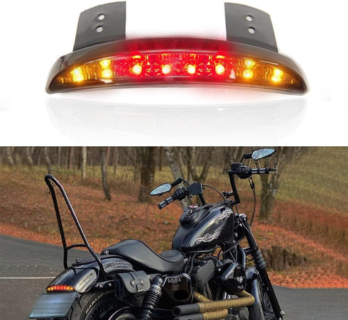 DREAMIZER Motorcycle Brake Tail light Fender Edge LED Lamp with Turn Siganls Compatible with Sportster XL883N 1200N XL1200V XL1200X Cafe Racer Cho...