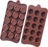 2PCS-15 Cavity Flower Non-Stick Candy Silicone Moulds 15-Cavity Mini Flower Shape Silicone Molds, Non-Stick Silicone Rose Chocolate Candy Baking M...