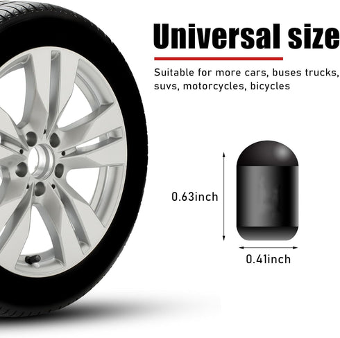 Car Tire Valve Stem Caps, 4Pcs Aluminum Alloy Air Caps Cover, Corrosion Resistant & Leak Proof Tire Valve Cap, Universal Tire Trim Accessories for...