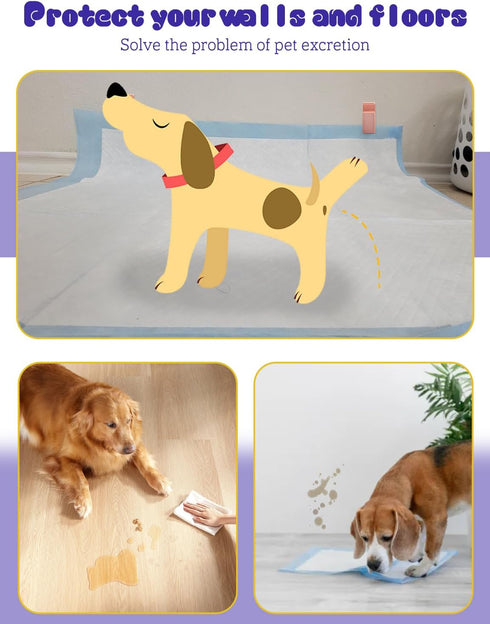 6 Pcs Potty Training Dog Pee Pad Holder for Leg-Lifting Marking Dogs Indoor Training Pad Holder for Small & Large Size Wee Wee Pad with Nano Gel S...