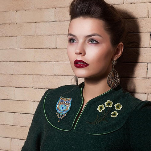 FREEBLOSS 6 Pcs Beaded Embroidery Kit Owl Sew on Patches Kit Beaded Appliques Sequin Patches Beaded Sew on Patches Embroidered Decorative Patch Se...