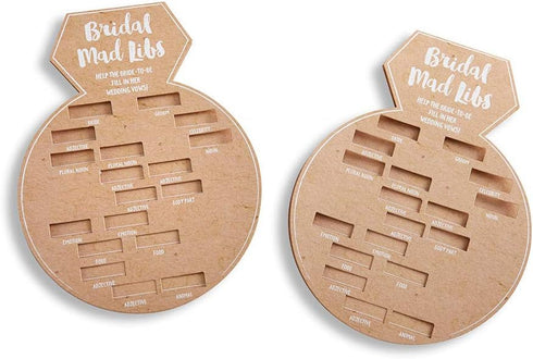 Kate Aspen 28441NA Bridal Shower Games, Ring Shaped Mad Libs Cards (Set of 50) Wedding Shower Game, Engagement Party, Bachelorette Party Game, Kra...