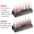 evpct 12Pcs Capsule Pills Lipstick Mini Matte Lipstick Sets for Women labiales mate 24 horas originales Dark Brown Red Nude Small Candy Lipstick S...