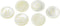 Shell Button (Trocas)Buttons 24pcs Set 13/16inch(20mm) X 6pcs, 3/4inch(18mm)X 6pcs, 9/16inch(15mm)X 12pcs, Optic White Color...
