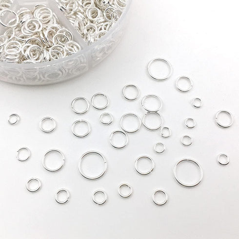 1500Pcs Mixed 6 Sizes Open Jump Rings,4mm 5mm 6mm 7mm 8mm 10mm Jump Ring Jewelry Keychain for Jewelry Making Accessories with 1Pcs Jump Ring Open/...