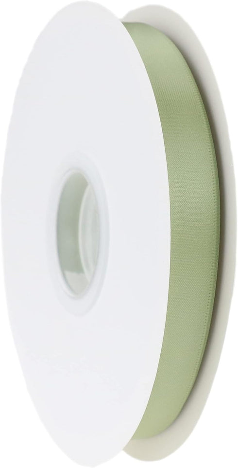 Sage Green Ribbon 5/8 Inch Sage Satin Ribbon Wedding Ribbon for Gift Wrapping Hair Ribbon Gift Ribbon Silky Ribbon for Crafts Christmas Decoration...