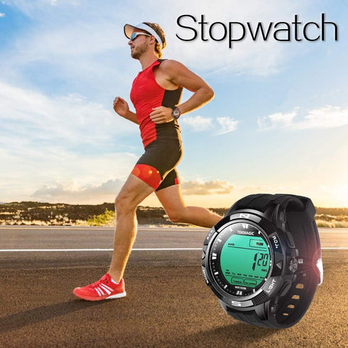 10 ATM Digital Submersible Unisex adult Diving Watch 100m Water Resistant Swimming Sport Wristwatch Luminous LCD Screen with Stopwatch Alarm Funct...