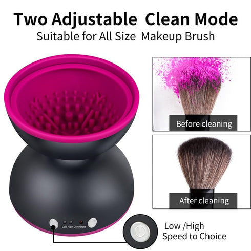 Makeup Brush Cleaner Machine, Electric Makeup Brush Cleaner, 1200mAh USB Rechargeable Portable Automatic Make Up Brush Cleaner Cleanser Machine, f...