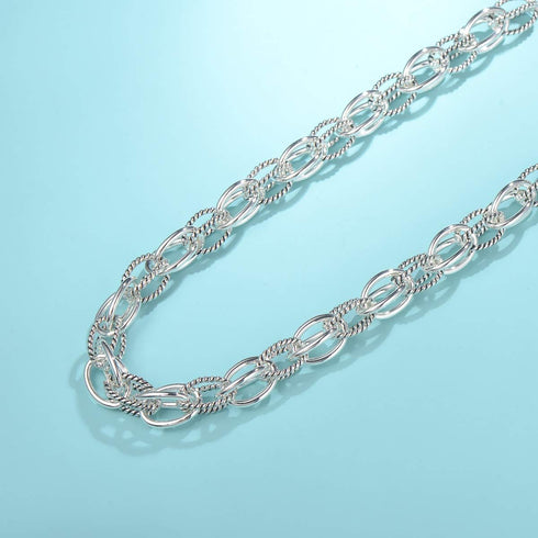 UNY JEWEL Luxury Fusion Twisted Cable Link Chain Necklace Designer Statement Women Jewelry Timeless Elegance Super Shinny...
