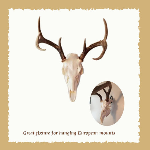 LAJIAOZ 3Pcs European Mount Skull Hangers with Silicone Protector Deer Skull Mount Hanger for Indoor Outdoor, Hanging Antelope, Cattle, Coyote and...