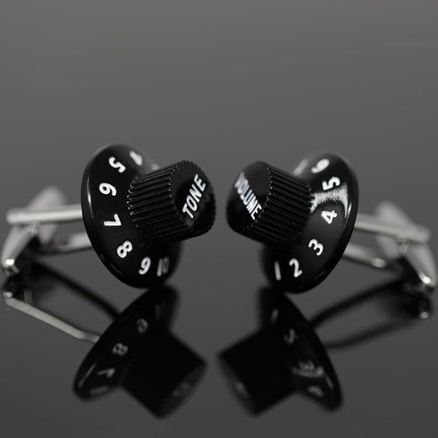 Guitar Volume Tone Knobs Black Volume Tone Knob Cufflinks With Box...
