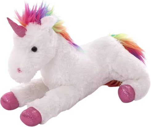 Fluffy Rainbow Unicorn Plush Toy 14 inch - Cuddly Stuffed Animal Unicorn Magical Gift - Ultra Soft Christmas Birthday Valentine Favors Present (Ra...