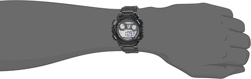 Amazon Essentials Men's Digital Chronograph Black Resin Strap Watch...