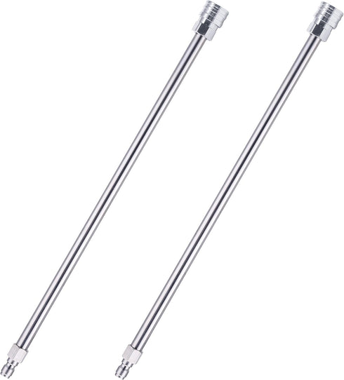 Pressure Washer Extension Wand, Stainless Steel Body and Fittings, 17 Inch Power Washer Lance with 1/4 Inch Quick Connect, 2 Pack...