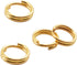 Jump Rings, 500 Pieces Golden Double Loop Round Split Rings Small Key Chain Hoops for Key Charms Jewelry Making, 6mm...