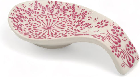 Spoon Rest for Stove Top, Large and Durable Spoon Holder, 4inch Kitchen Utensil Holder, Lead Free and Food Grade Ceramic Spoon Rest for Kitchen Co...