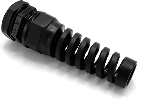 MGI SpeedWare 3/4" NPT Flexible Cable Gland, Spiral Pigtail Cord Grip Strain Relief (2-Pack)...