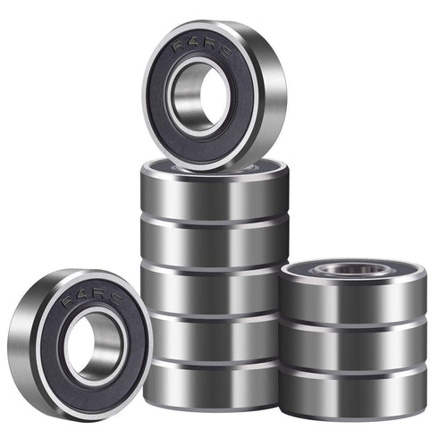 Donepart R4-2RS Ball Bearings 1/4 x 5/8 x 0.196 inch C3 High Speed Double Sealed and Lubricated Bearings for Motor, Wheels, Bike, Pool Pump, Spinn...
