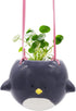 Cute Bird Hanging Planter for Indoor Outdoor, Ceramic Flower Pot Plant Holder for Succulent Cactus, Gardening Flowerpot for Plant Lover (Plants No...