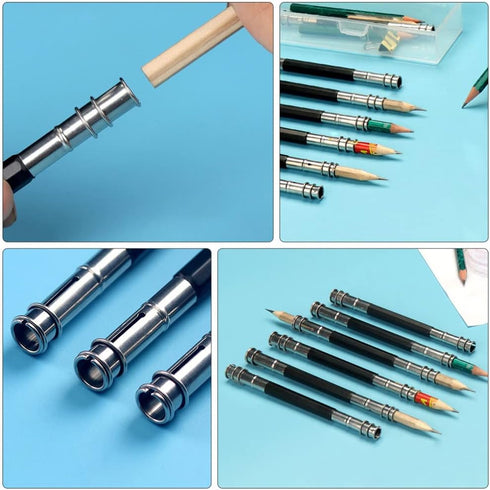 13Pcs Adjustable Dual Head Pencil Extender Holder Pencil Lengthener Pencil Saver Friendly for Art Craft Hobby Office Makeup Pencil Eyeliner Color ...