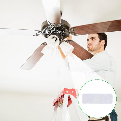20 Pcs Ceiling Fan Blade Filters Ceiling Fan Air Filters Fan Air Purifier Pads Coconut Carbon Ceiling Fan Air Filter for Home, Dirt, Smoke (White)...