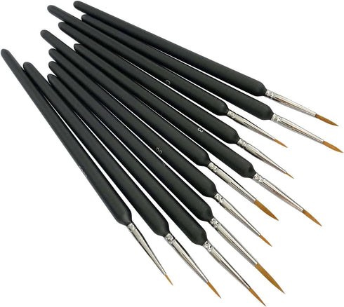 11 Pack Soft-Bristled Detail Outlining Brushes, Miniature Detail Paint Brushes Kits, Fine Detailing Art Paint Brushes...