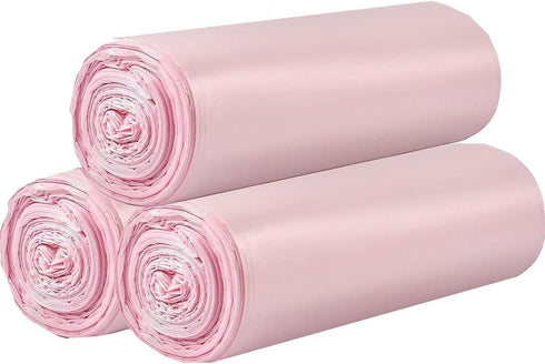 3 Rolls Small Trash Bags - 60 Counts Durable 4 Gallon Small Garbage Bags for home office kitchen Bathroom Bedroom Trash Can liners?Pink?...