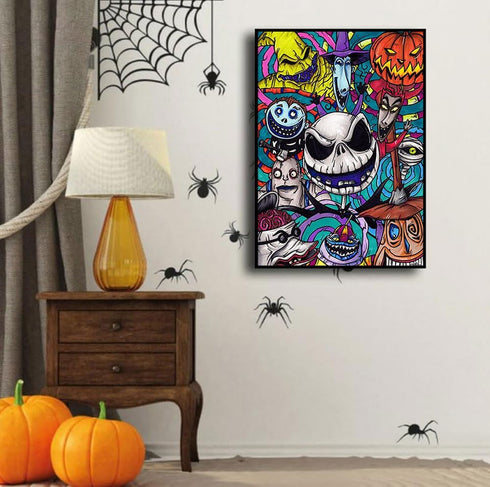 Nightmare Before Christmas Cross Stitch - Jack Needlepoint Counted Cross Stitch Kits for Beginners Adults Patterns Dimensions Embroidery Kits Arts...