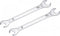 uxcell Thin Open End Wrench, 8mm x 10mm Metric Mirror-Chrome Plated High Carbon Steel, for Household Maintenance and General Repairs, 2 Pcs...