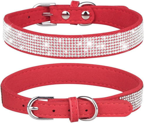 Bling Dog Collar, Rhinestone Dog Collars Cute Diamond jewel Sparkle Fancy Leather Cat Pet Collar for XXS Xsmall Small Medium Large XL XXL Puppy Gi...