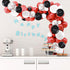 KBZVNAF Black Red Balloons Garland Arch Kit - 120Pcs White Red Black Confetti Latex Balloons for Wedding Baby Shower Birthday Graduation Party Dec...