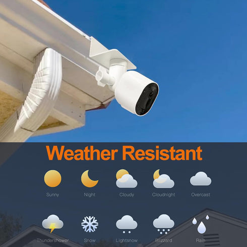Gutter Mount for Eufy, Wyze, Google Nest, Arlo, Simplisafe, Ring Stick up Cam/Pro, Wyze Cam v3 Pro, Compatible with Any Security Camera and Solar ...
