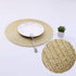 SHACOS Golden Glitter Round Braided Placemats Set of 6 Bling Circle Place Mats Washable Table Mats for Holiday Party Wedding Shower (6, Gold)...